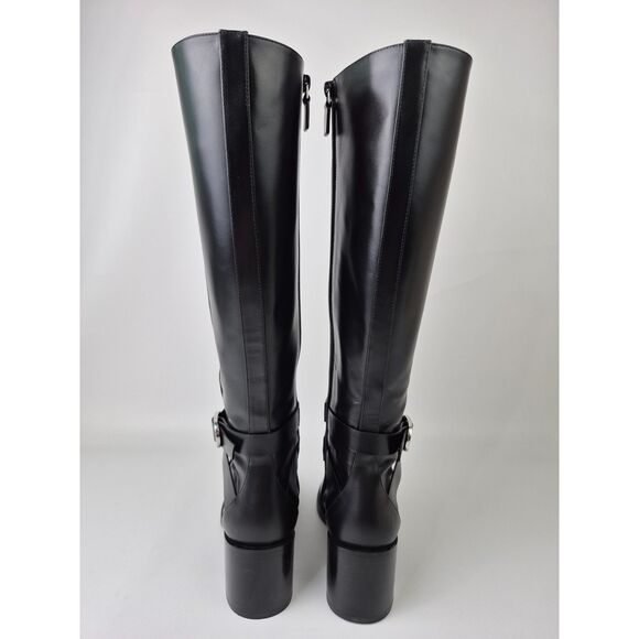 Stuart Weitzman Women's Black Esme Belted Leather Zip Boots Size 6.5 B SJ330 - Picture 5 of 7